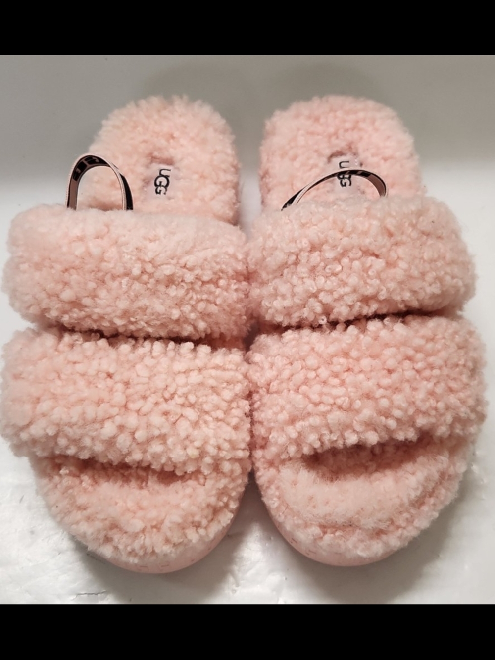 UGG Oh Fluffita Platform Pink Slides Size 8 Like New MSRP $110 - Picture 5 of 10